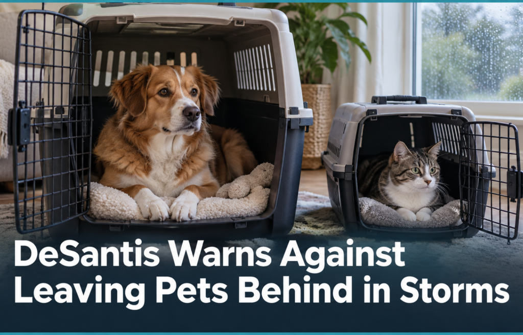 DeSantis Warns Against Leaving Pets Behind in Storms
